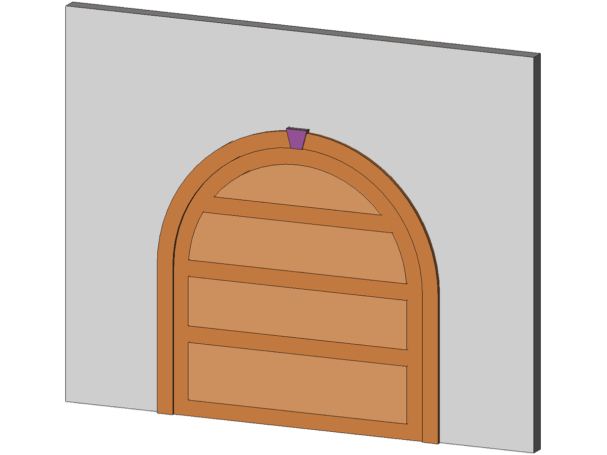 Garage Door Arched — Parking Door Revit Family