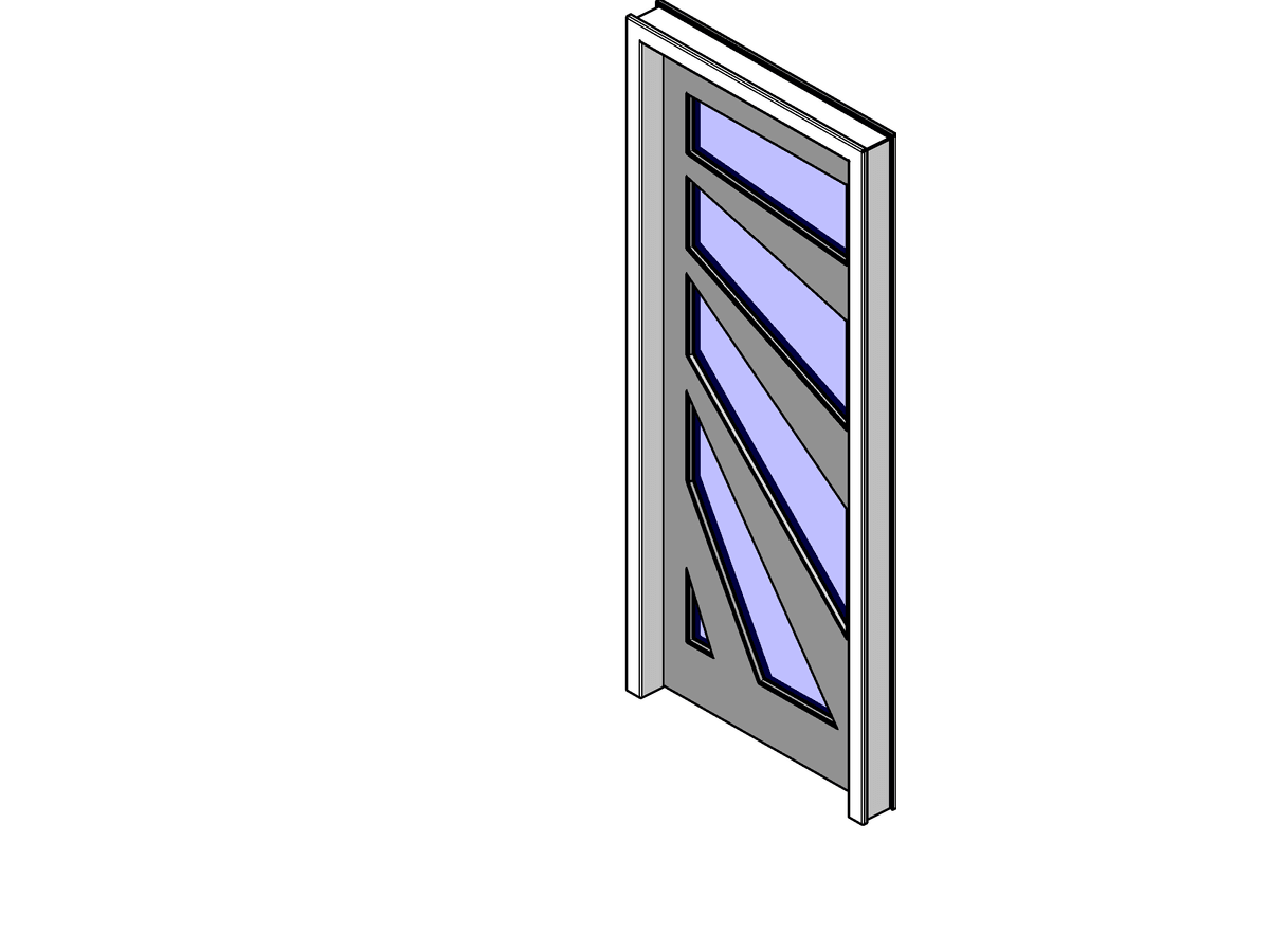 Front Door — Single Door Revit Family
