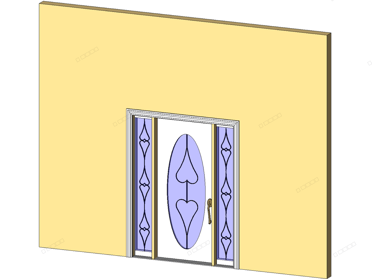 Front Entry — Single Door Revit Family