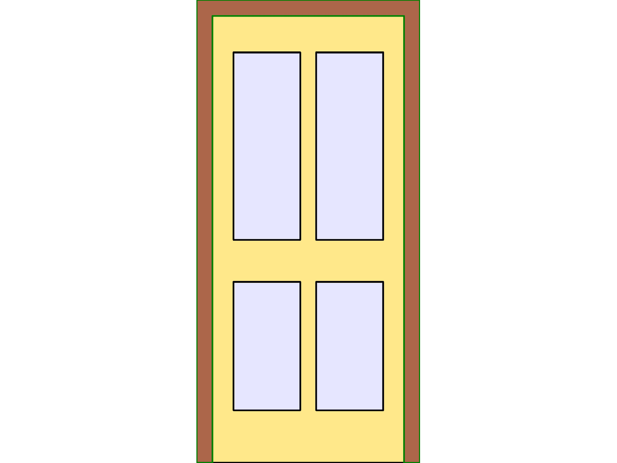M Single Glass 3 — Single Door Revit Family