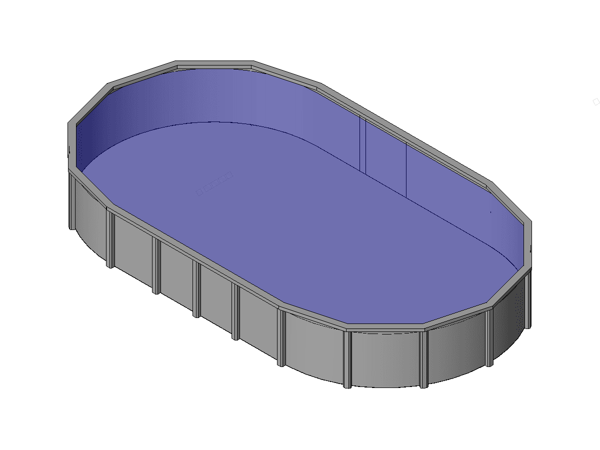 Pool Swimming Oval Above Ground 33x18 Generic — Revit Family