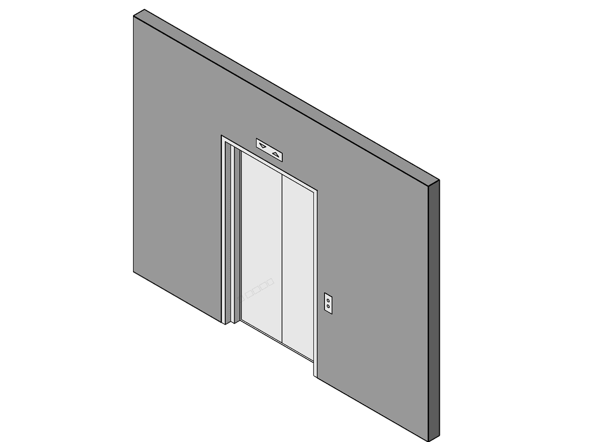Lift Centre Door (aus) — Revit Family