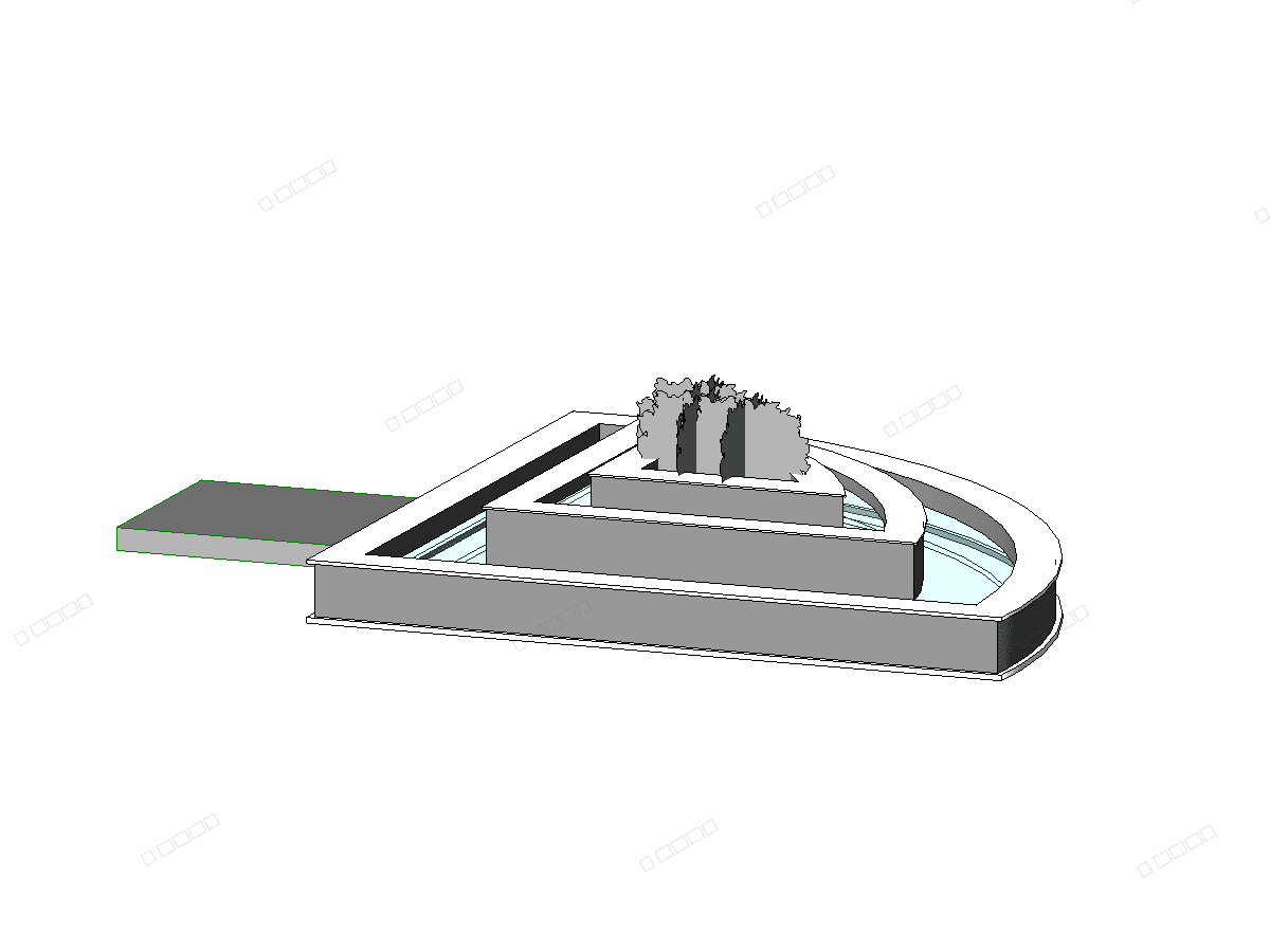 Fountain Flower On Top — Revit Family