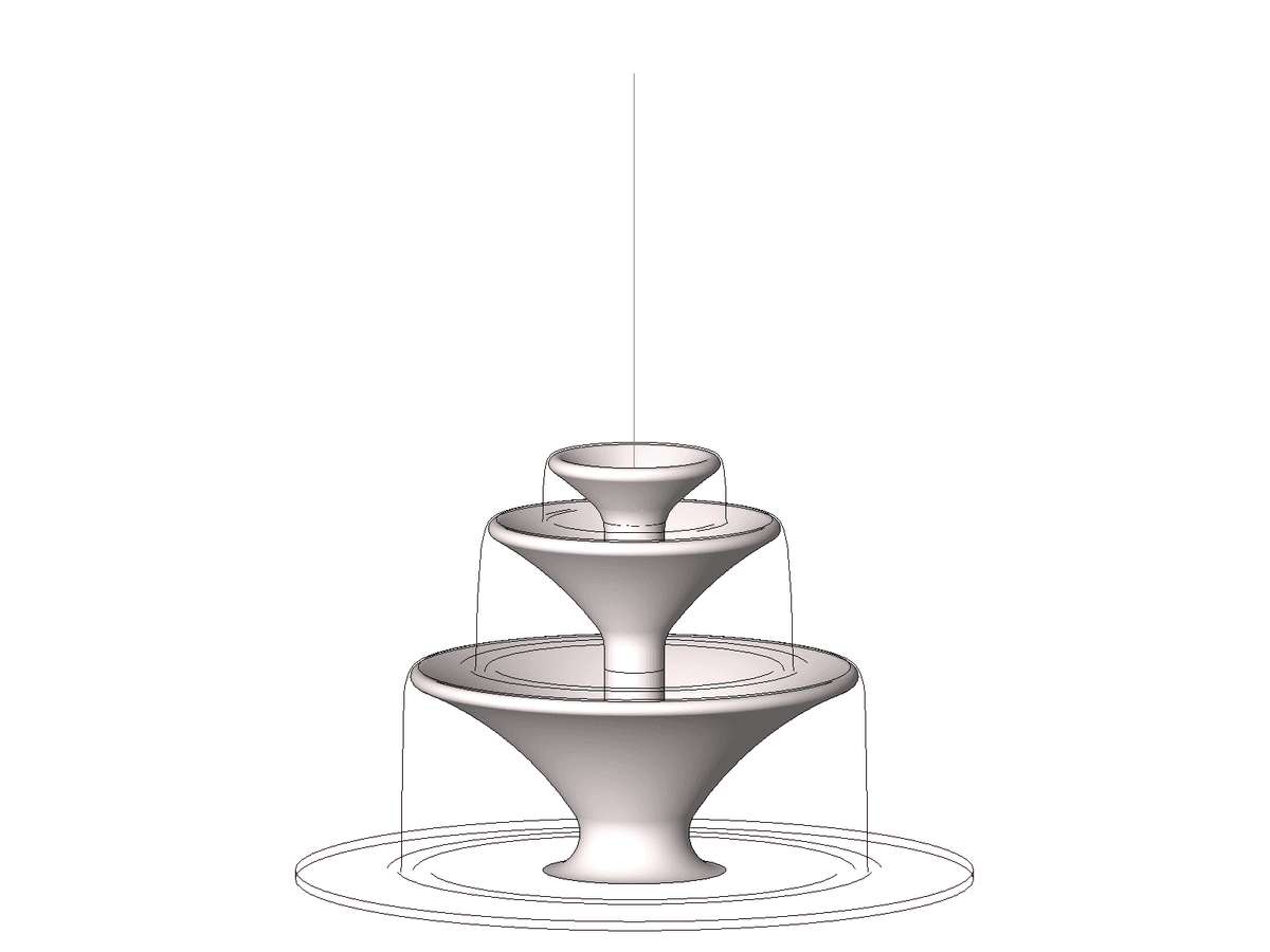 Traditional Fountain For Lake — Revit Family