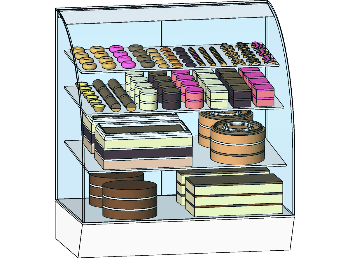 Cake Display Unit Stivi — Revit Family