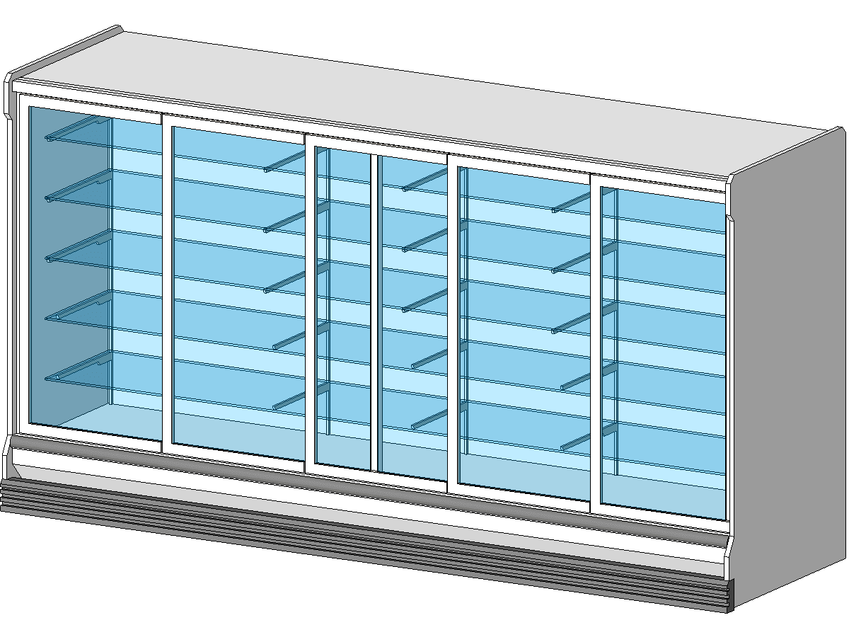 Freezer Upright Five Door — Revit Family