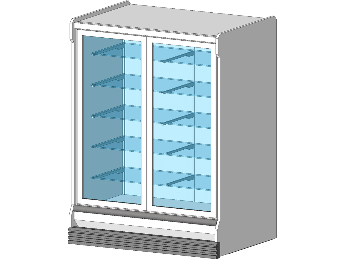 Freezer Upright Two Door — Revit Family