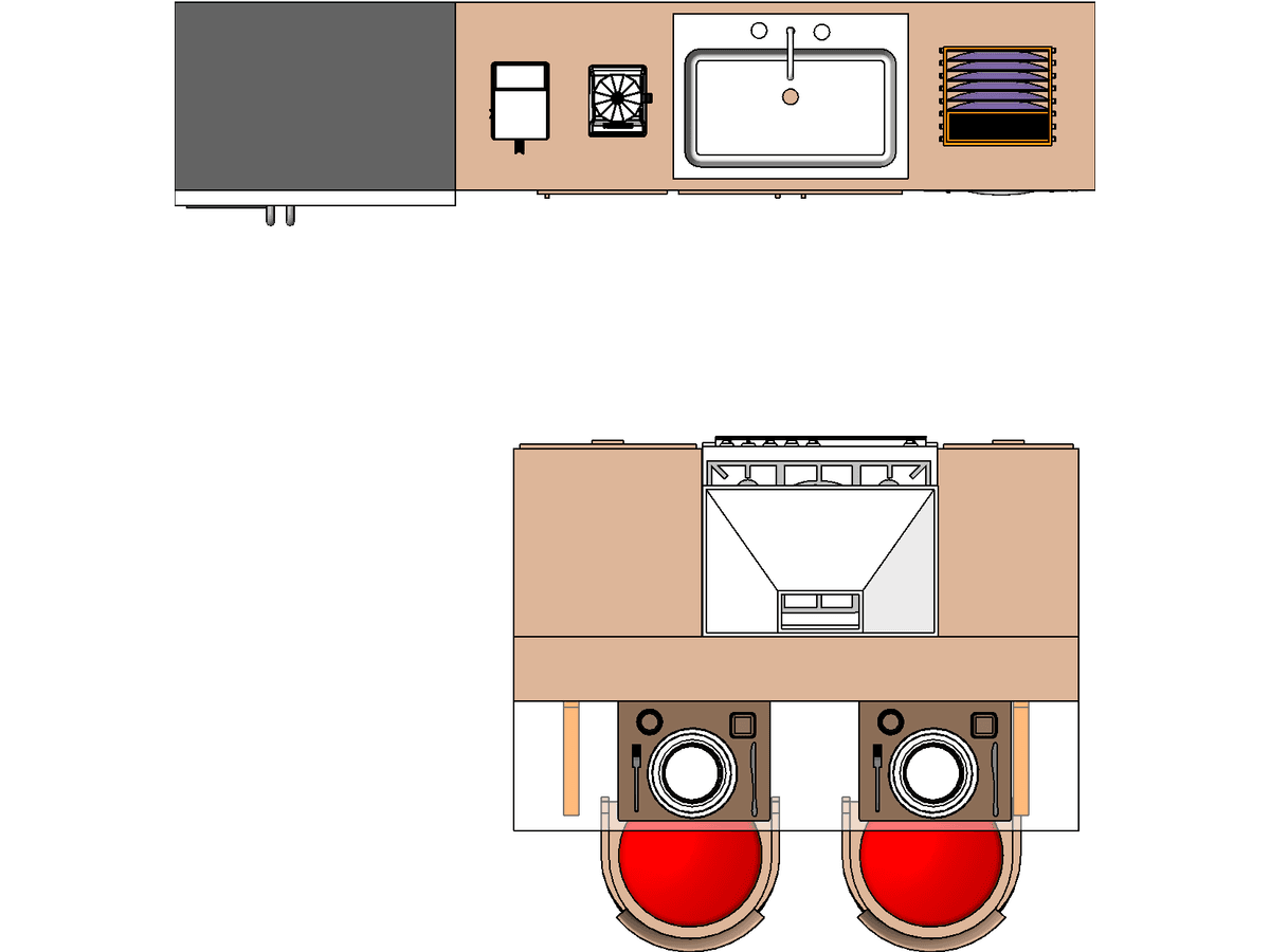 Compact Kitchen — Kitchen Unit Revit Family