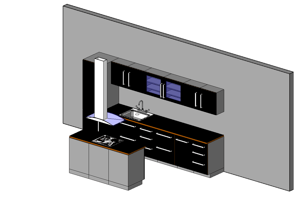 Complete Kitchen — Kitchen Unit Revit Family