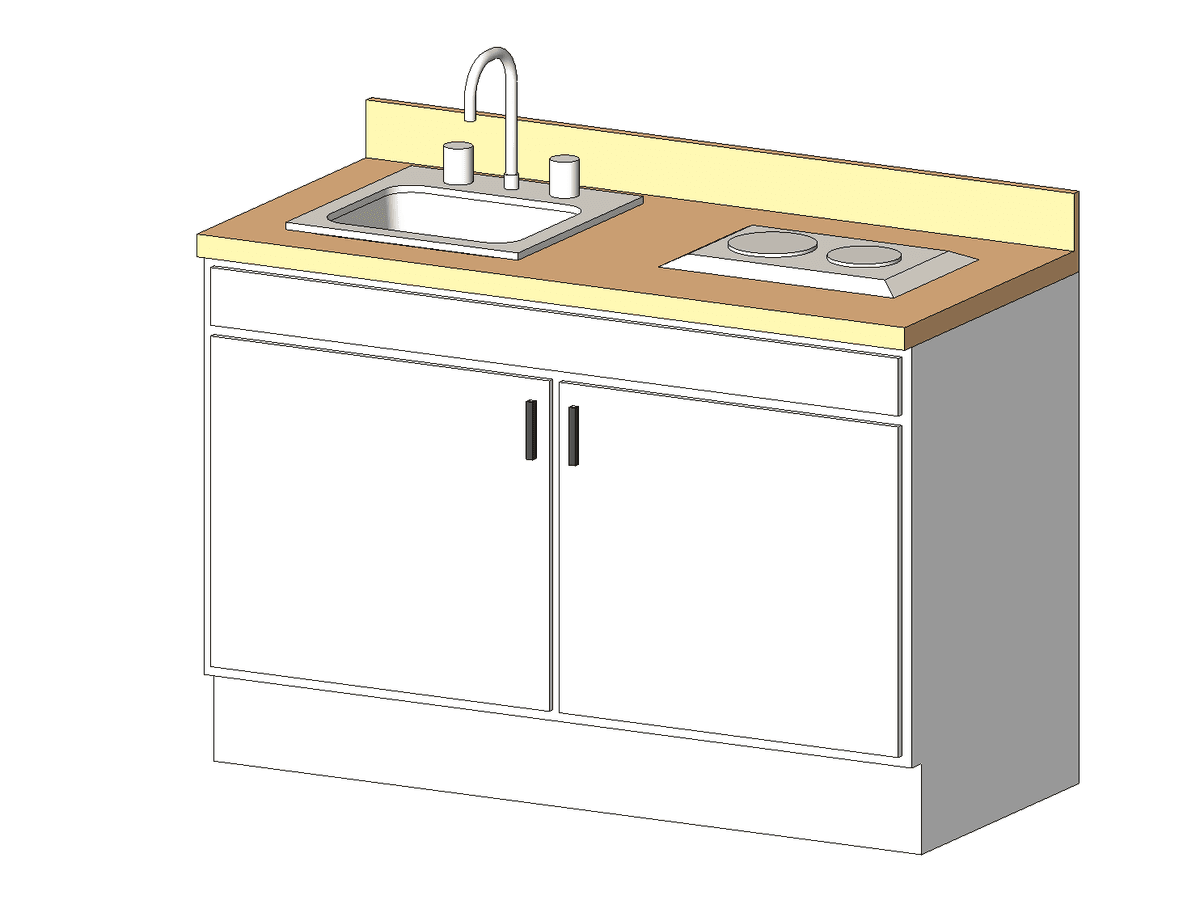 Kitchenette Small — Kitchen Unit Revit Family