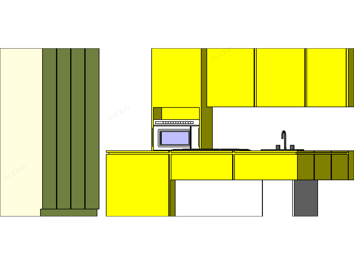 Modern Kitchen — Kitchen Unit Revit Family