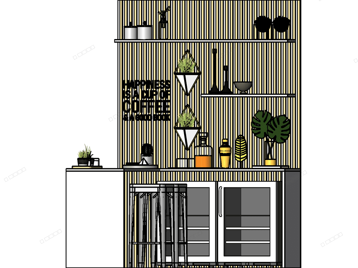 LR2379 Conjunto L Bar 924 — Revit Family