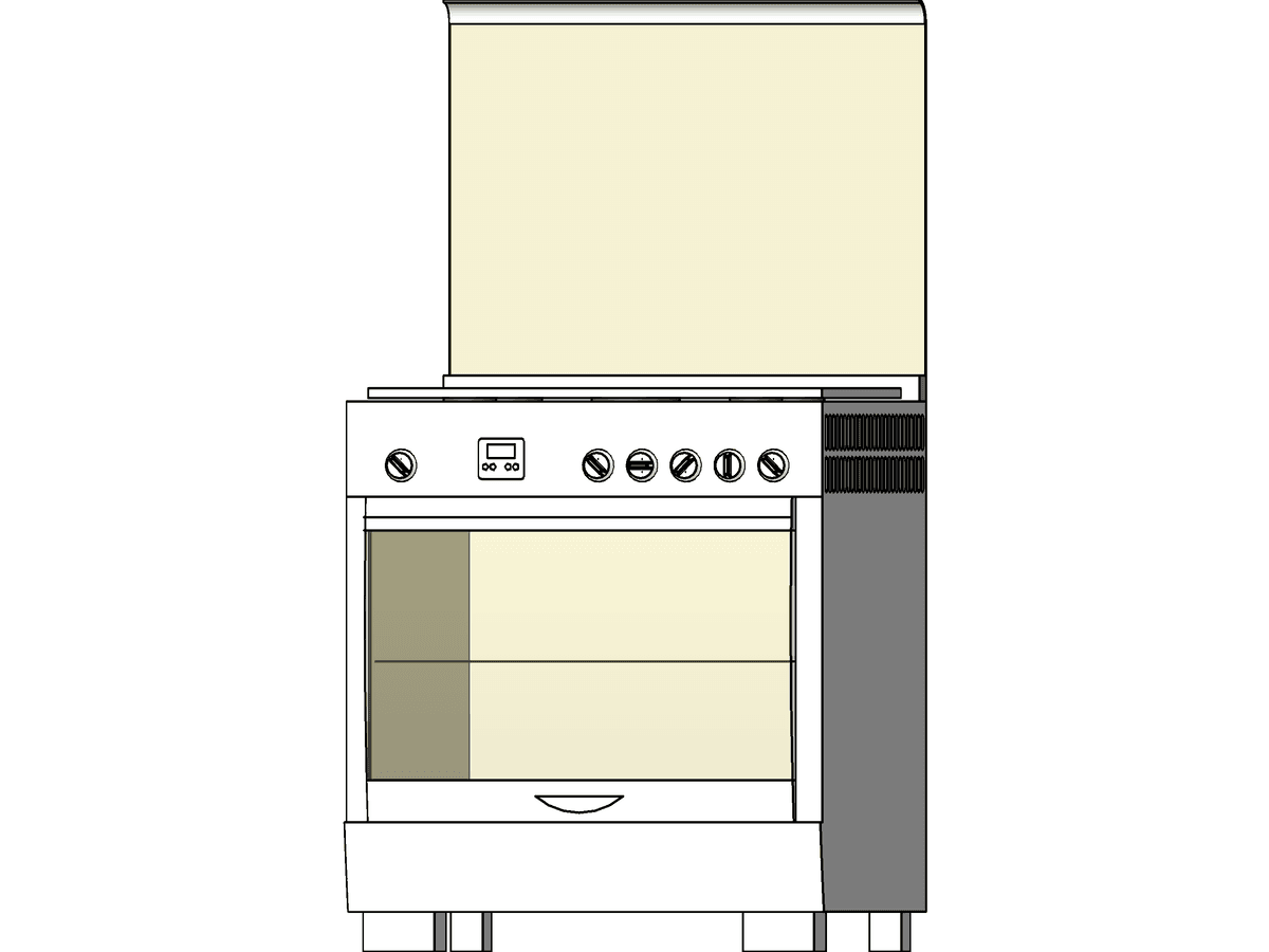 M Range Bosch Express 5 Burners — Revit Family