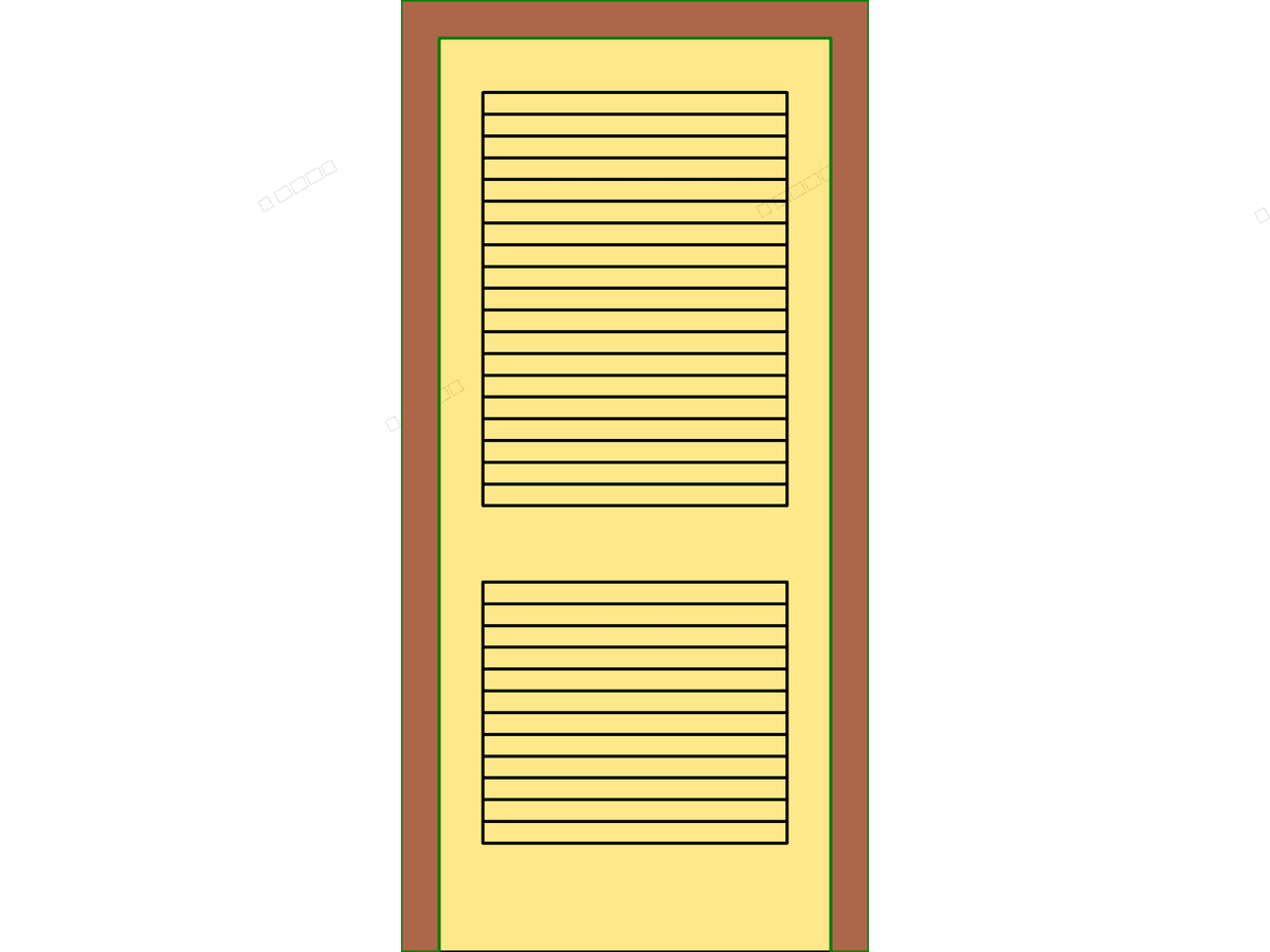M Single Louvered — Single Door Revit Family