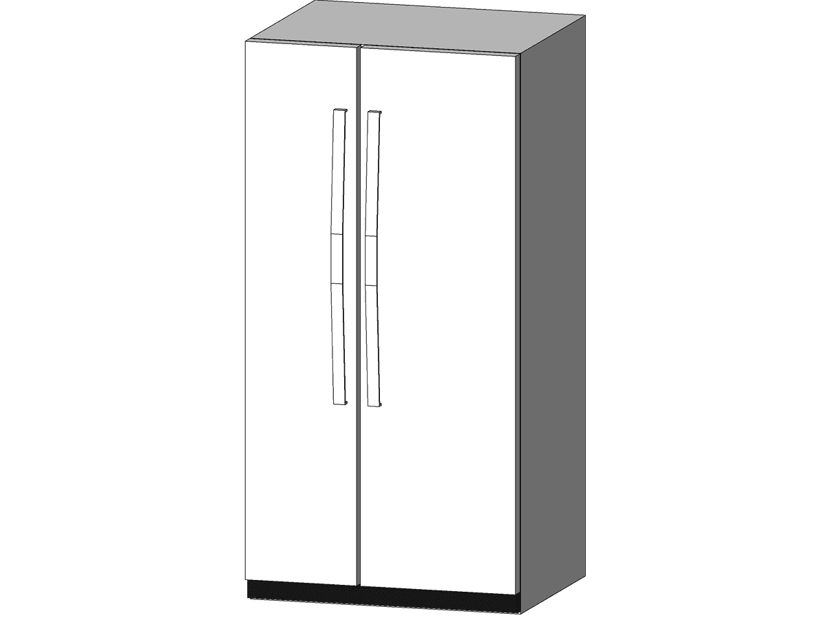 Refrigerator Side By Side — Revit Family