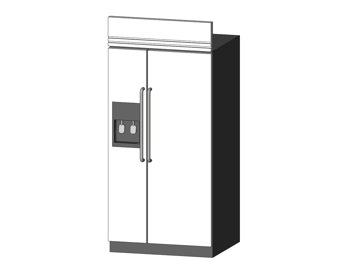 Refrigerator Built In Sidebyside Stainlessrfa — Revit Family
