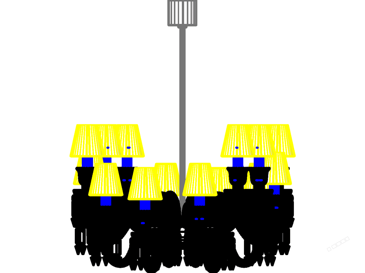 Baccarat Ellipse Chandelier 16L — Revit Family