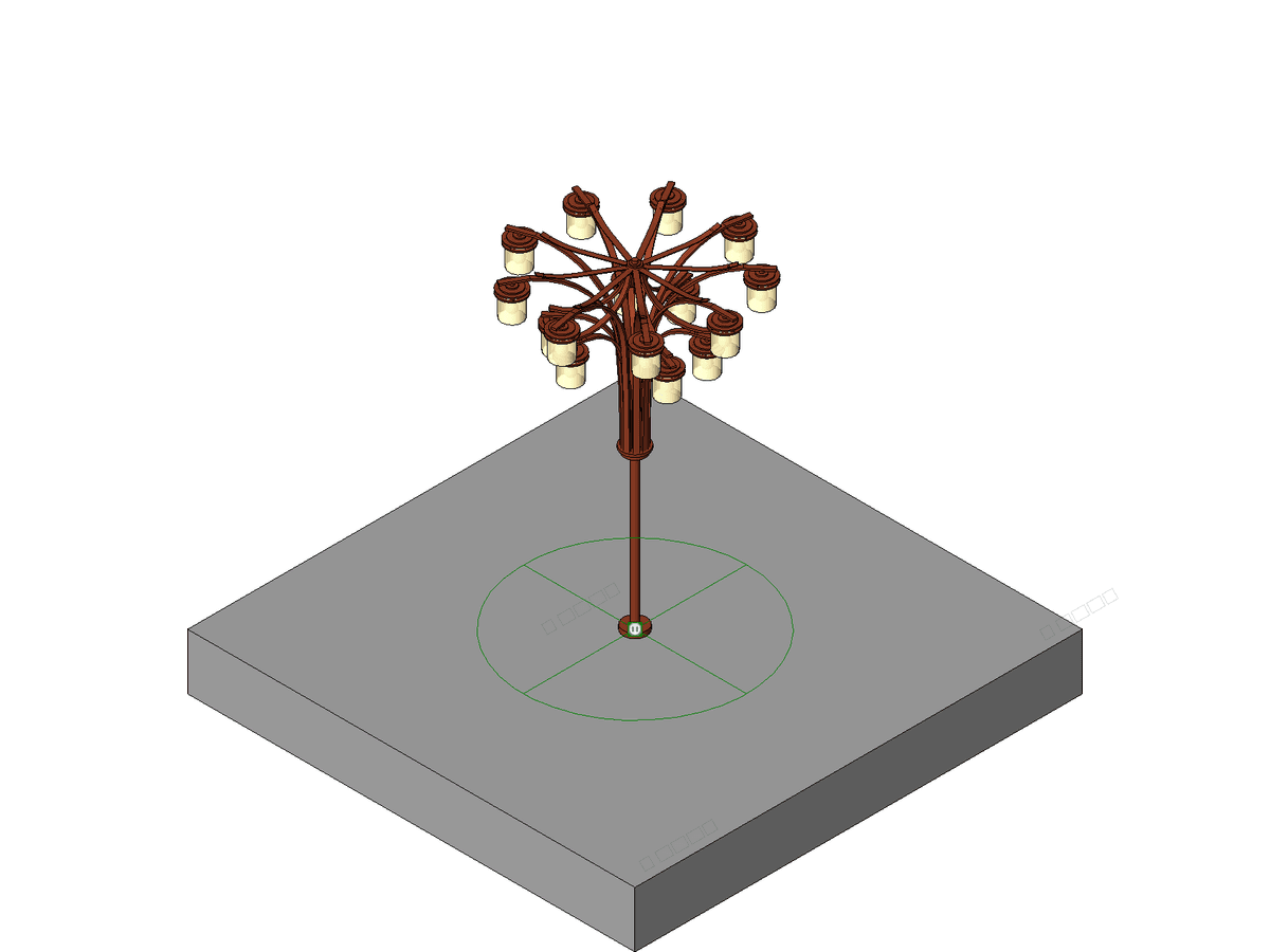 Electrical Lights Chandelier Large 1 — Revit Family