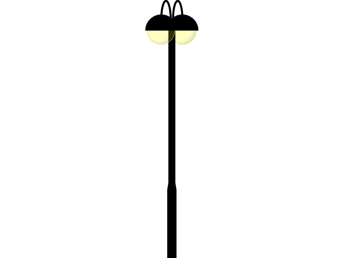 Lamp Post Modern Dbl — Revit Family