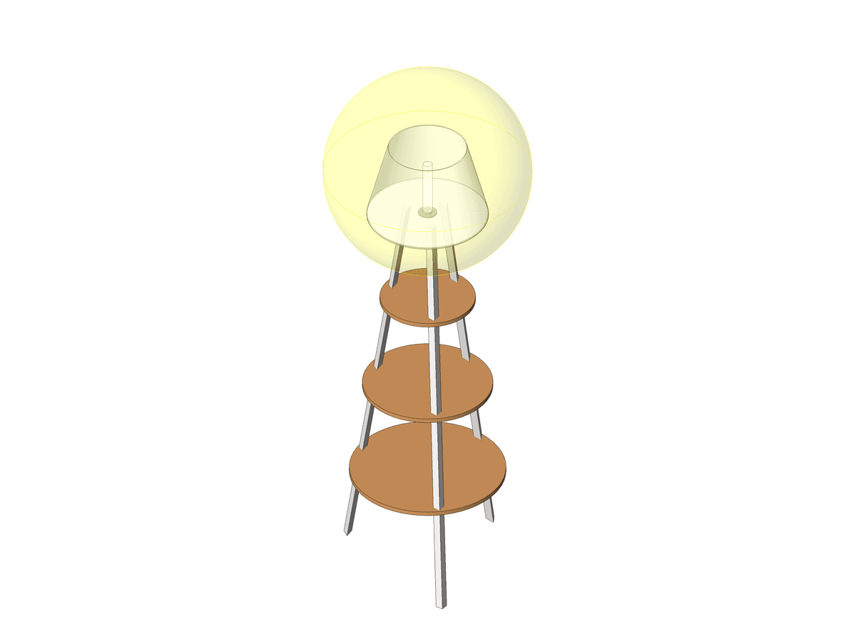 Lamp 3 Leg SMARTBIM — Revit Family