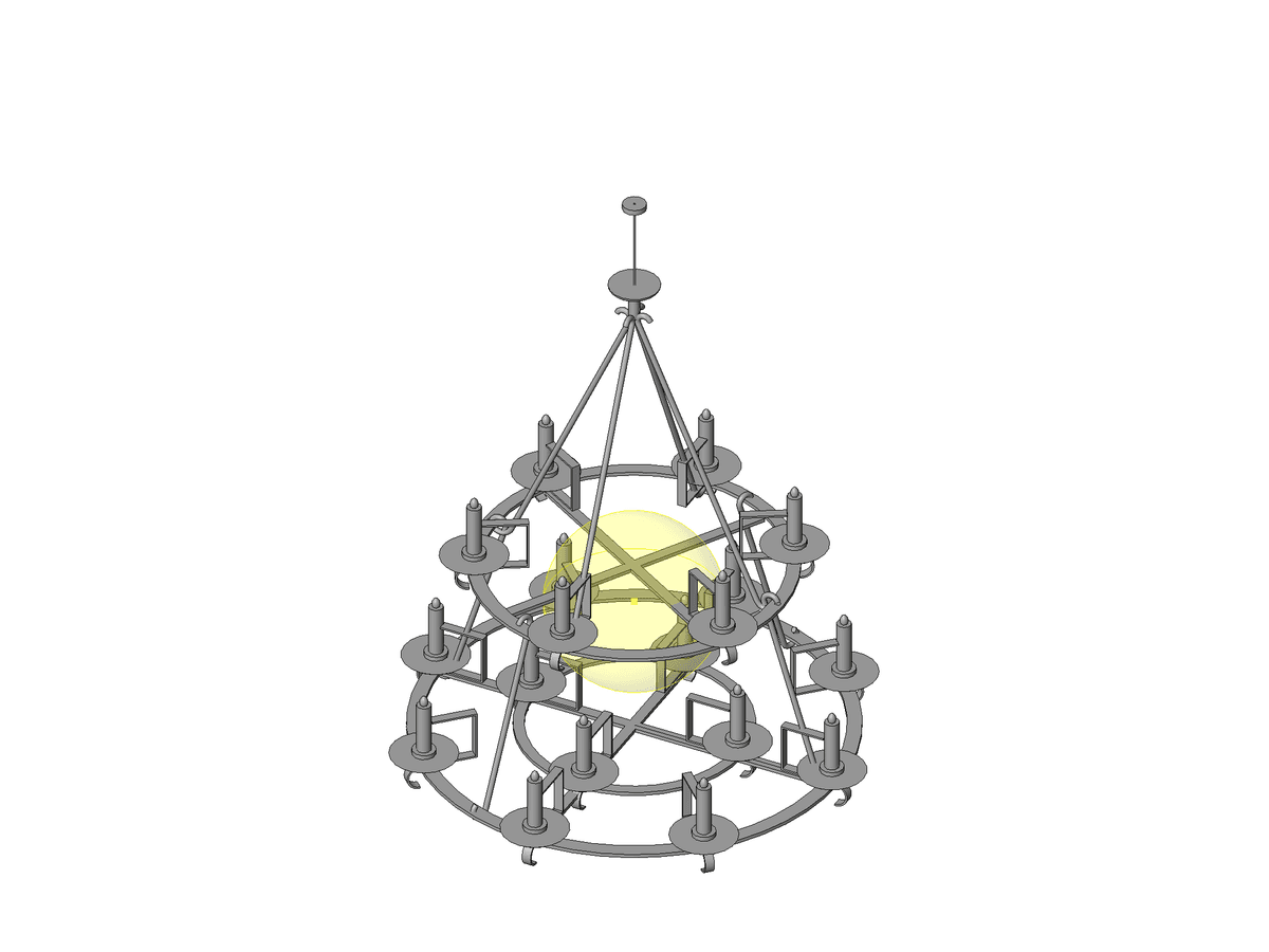Wrough Iron Lighting Fixture — Revit Family