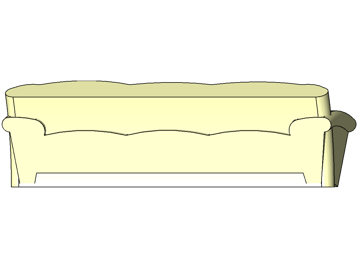 Arc Sofa Lightweight Non Parametric — Revit Family