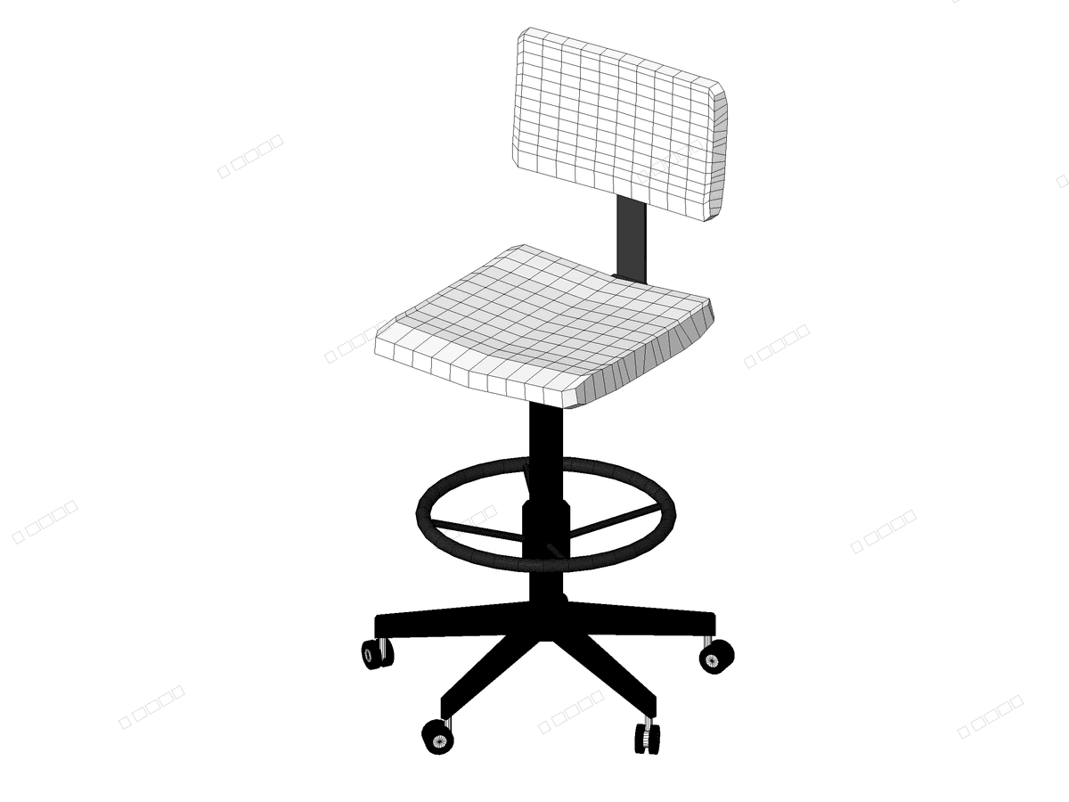 Armless Task Chair 215 — Revit Family