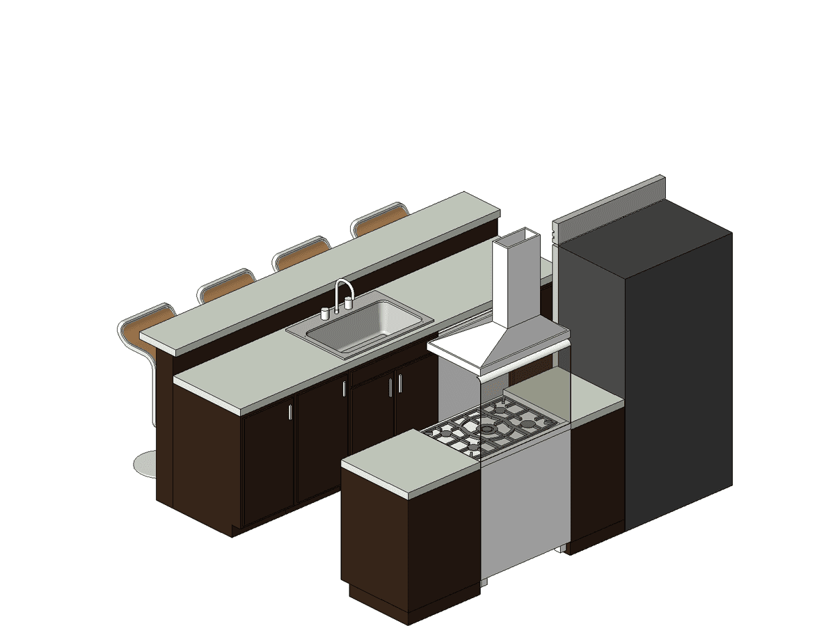 Small Kitchen Revit 2011 — Kitchen Unit Revit Family