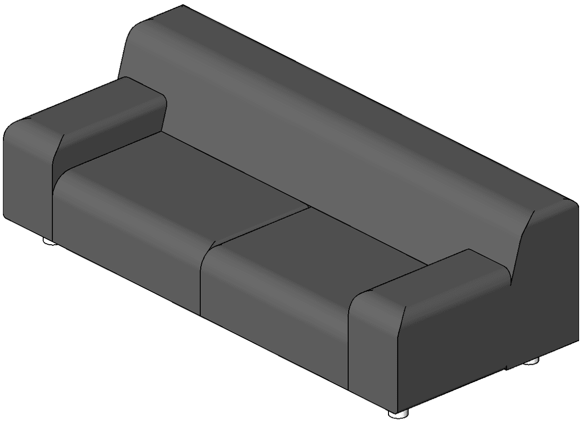 Montis Lima Sofa Short — Revit Family