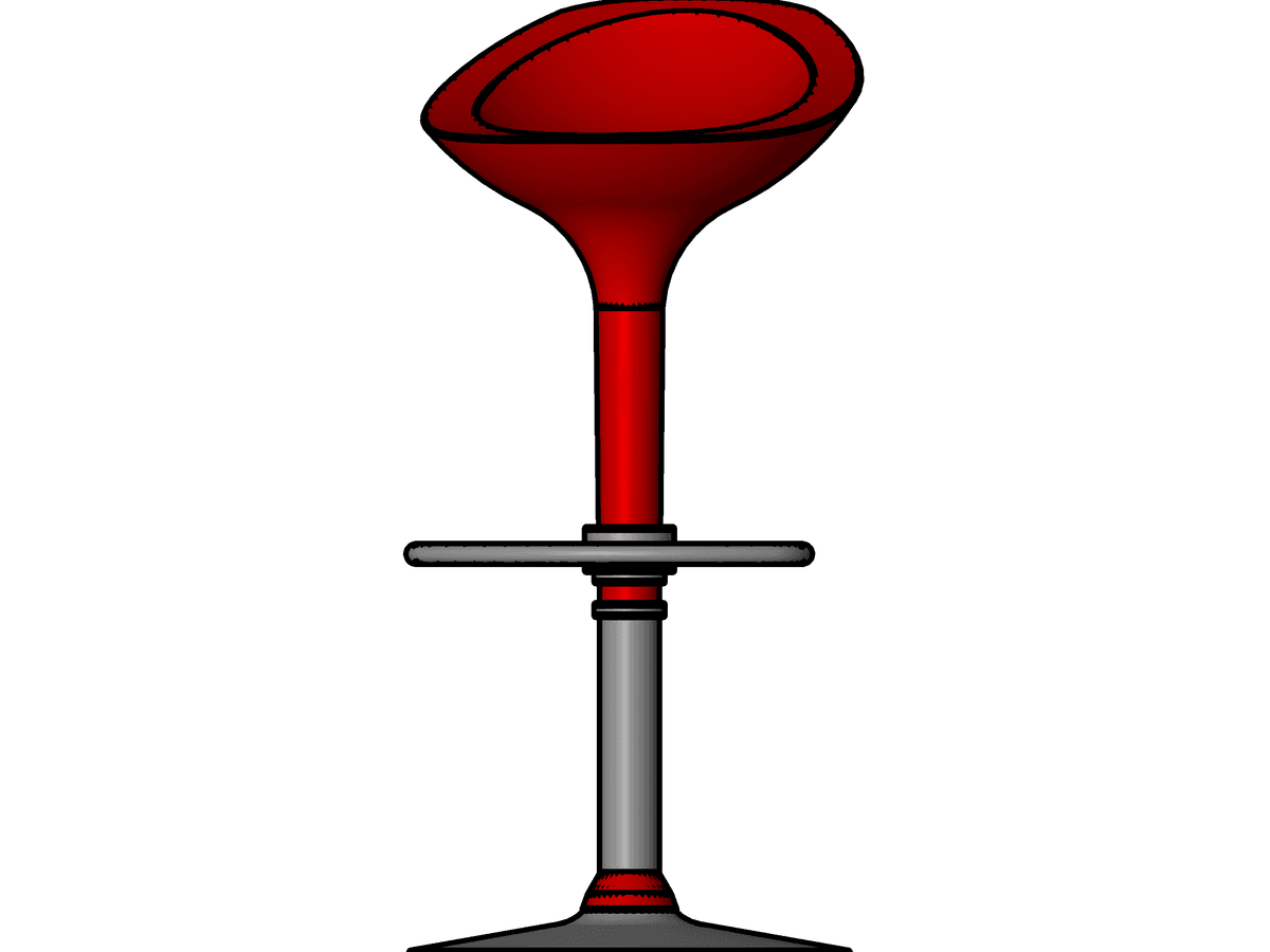 Red Stool — Revit Family