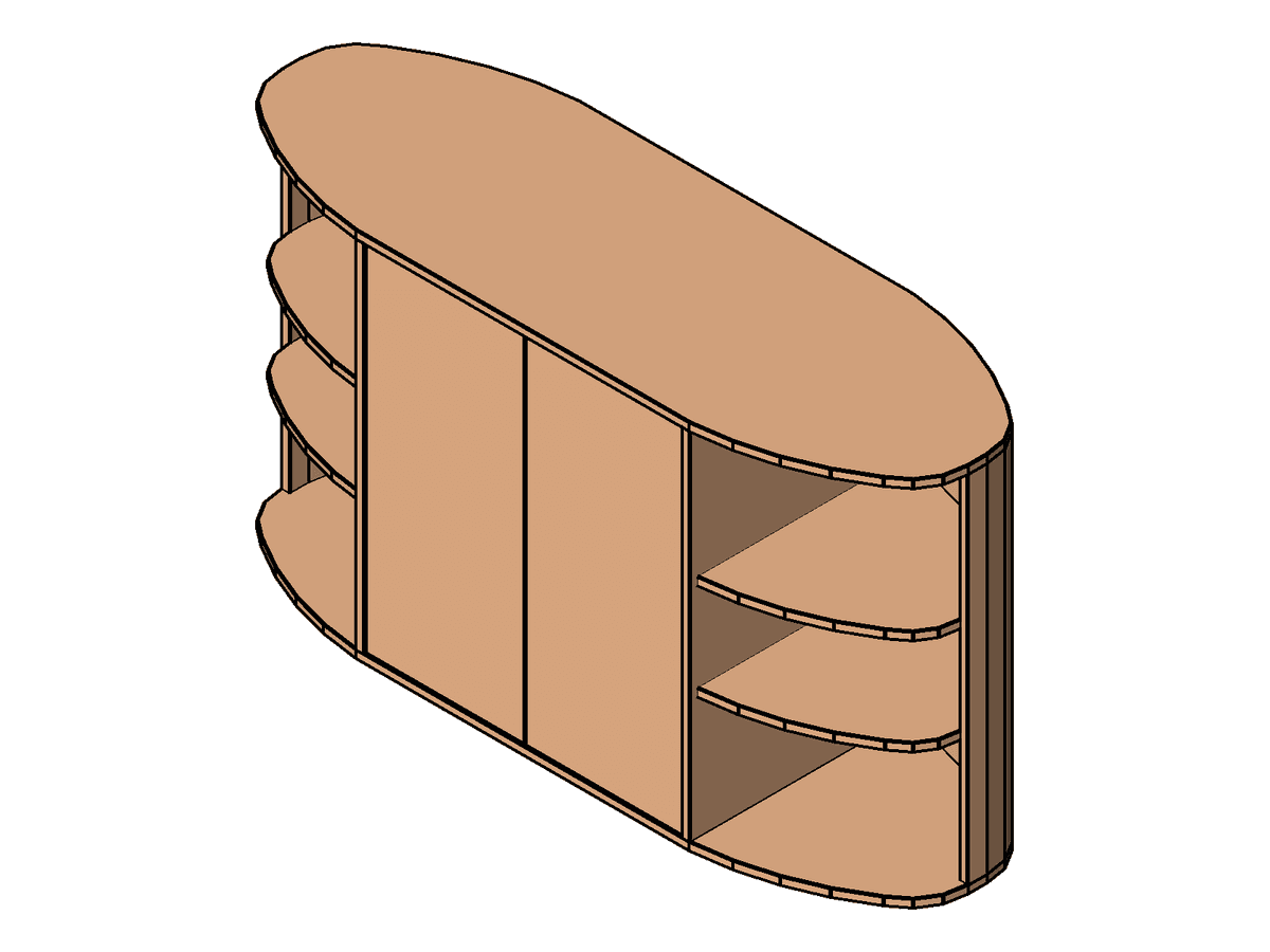 Cabinet Living — Revit Family