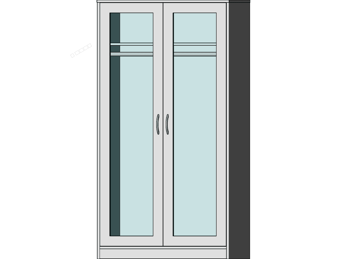 CASPIC2320 Caspia Double Wardrobe With VP — Revit Family