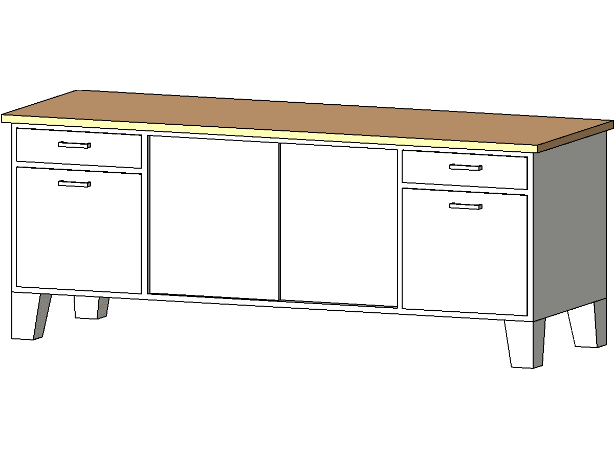 Credenza (aus) — Revit Family