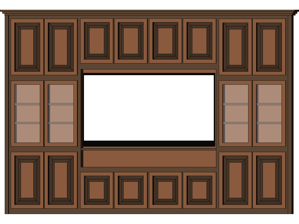 Entertainment Center 13039x8039 Wtv — Revit Family