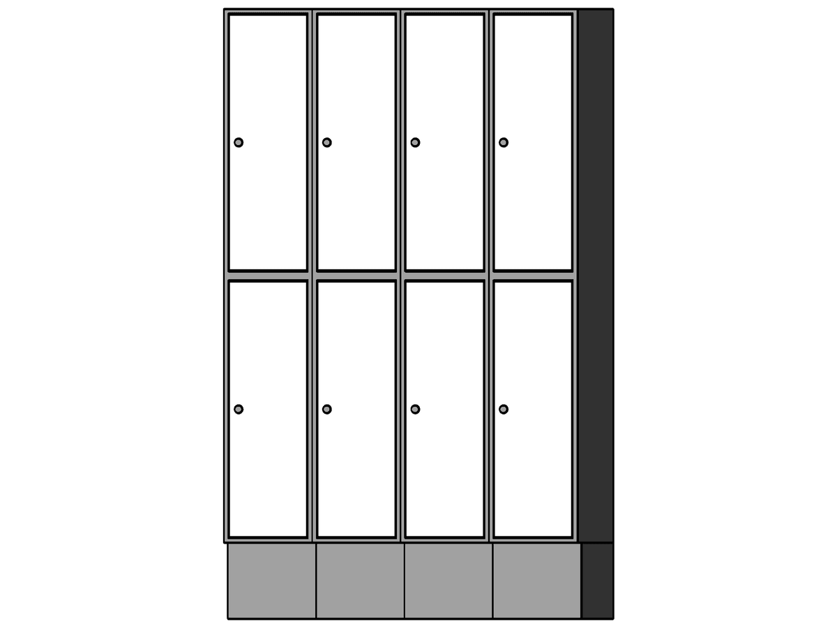 Locker X2 Row — Revit Family