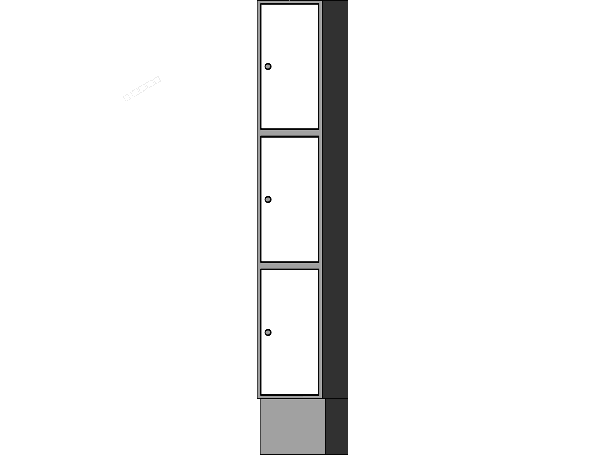 Lockers X 3 — Revit Family