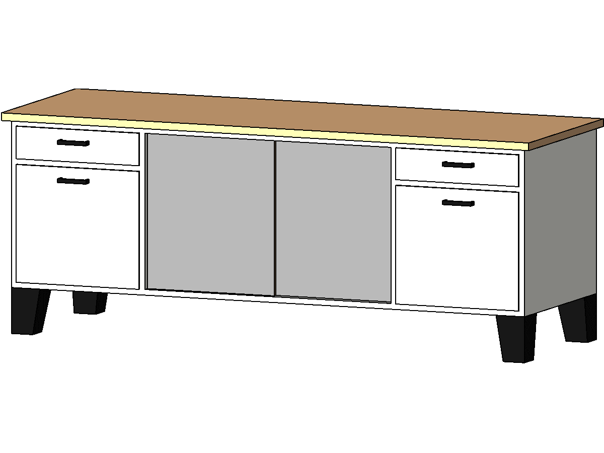 M Credenza — Revit Family