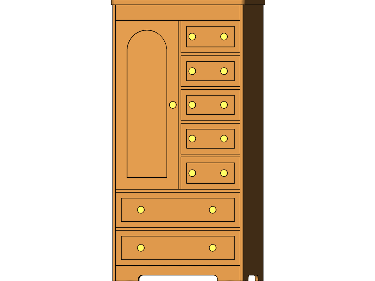 Simple Master Chest — Revit Family
