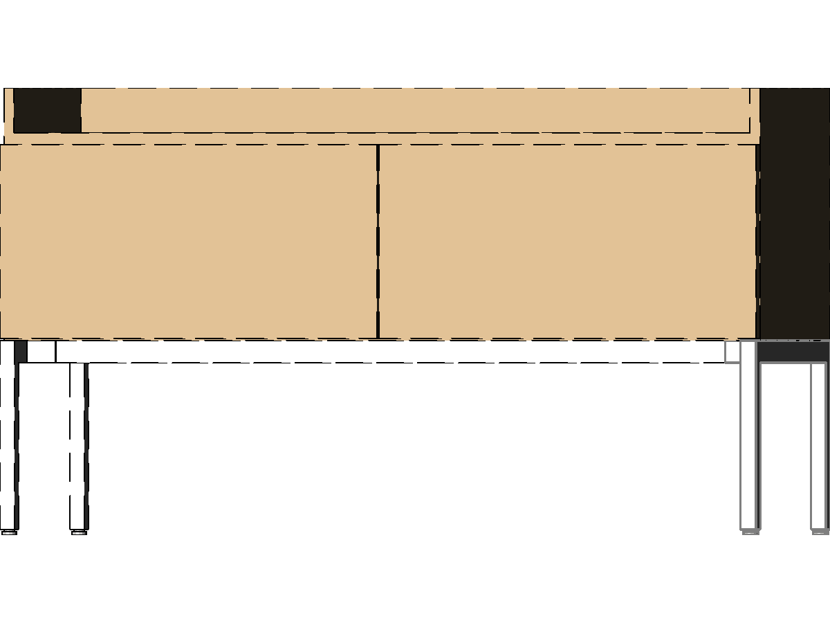 Steelcase Coalesse Denizen Storage Credenza — Revit Family