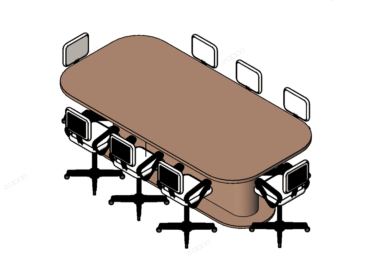 Conference Table 8 Seater — Revit Family