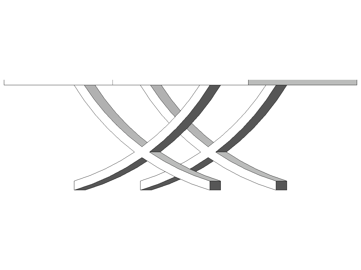 Glass Top Modern Chrome Table — Revit Family