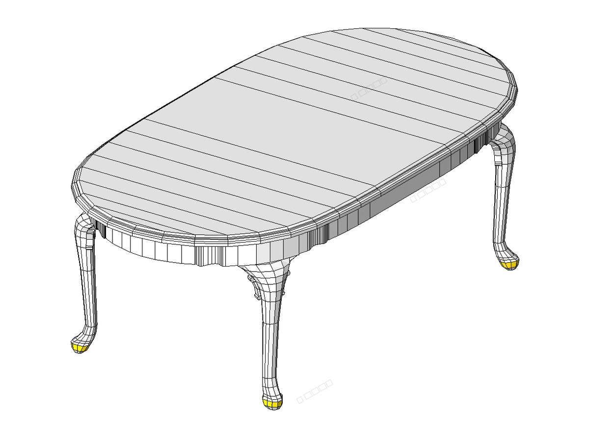 Queen Anne Coffee Table — Revit Family
