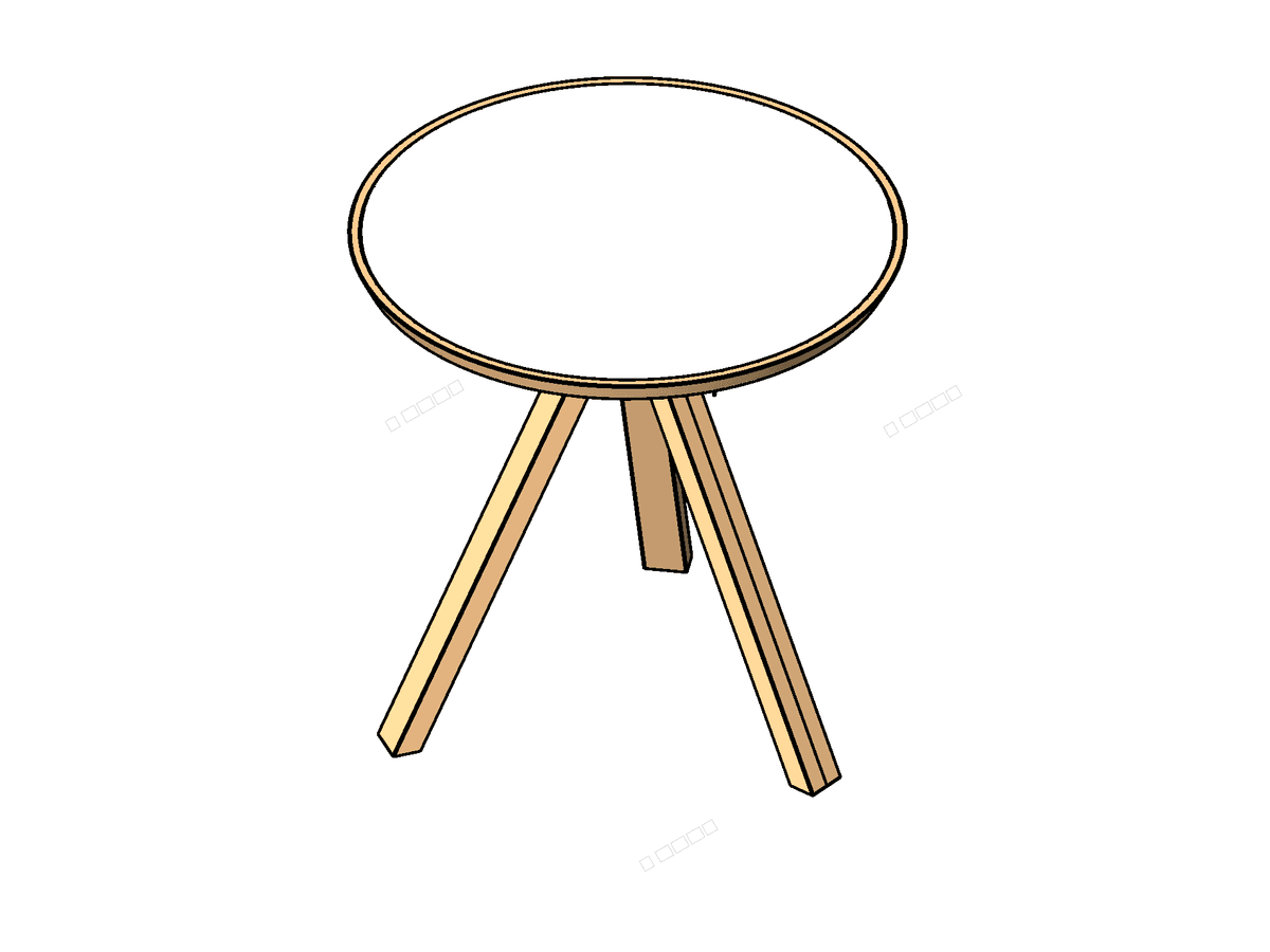 Table Round — Revit Family