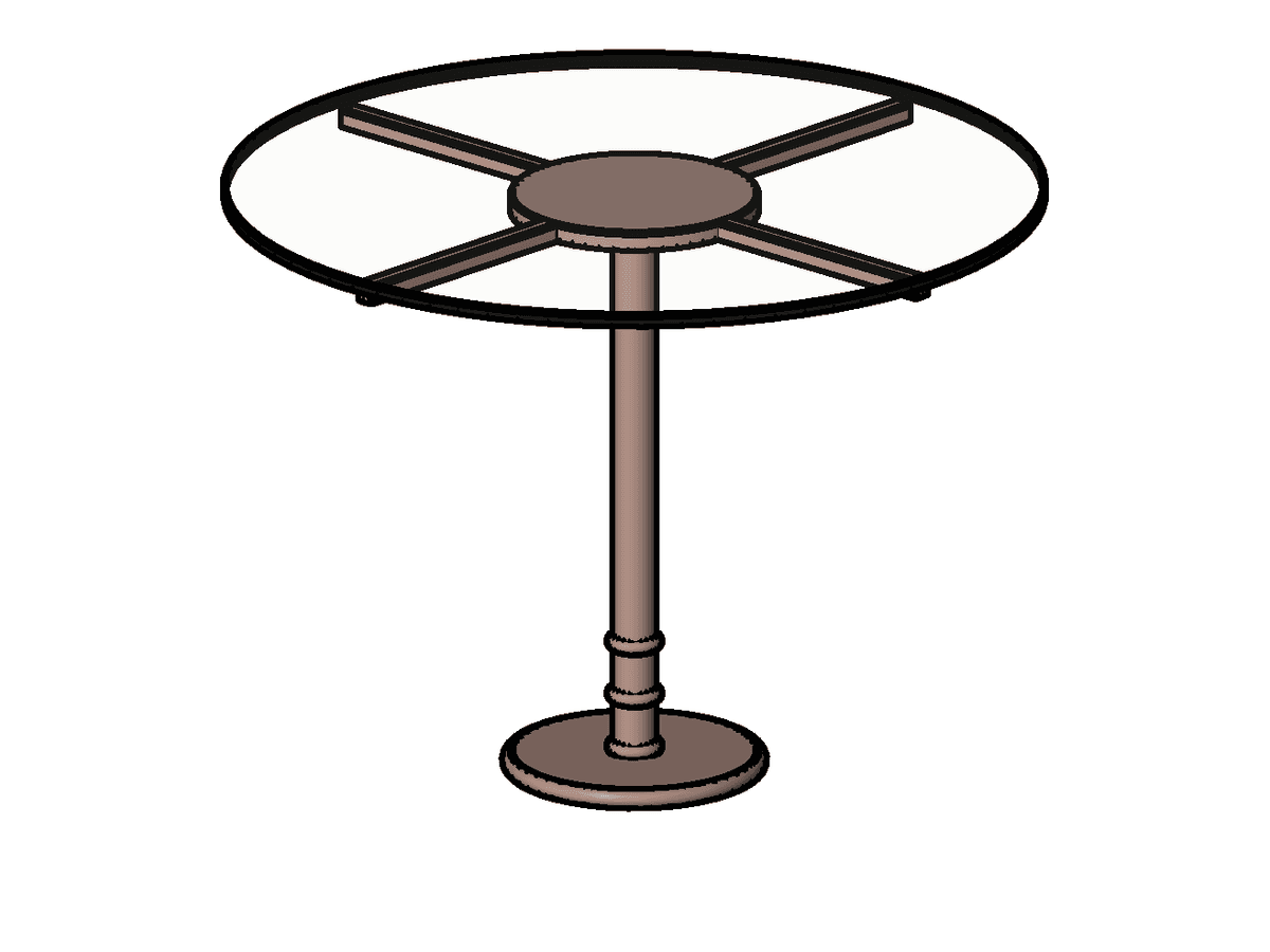 Table Dining Circular — Revit Family