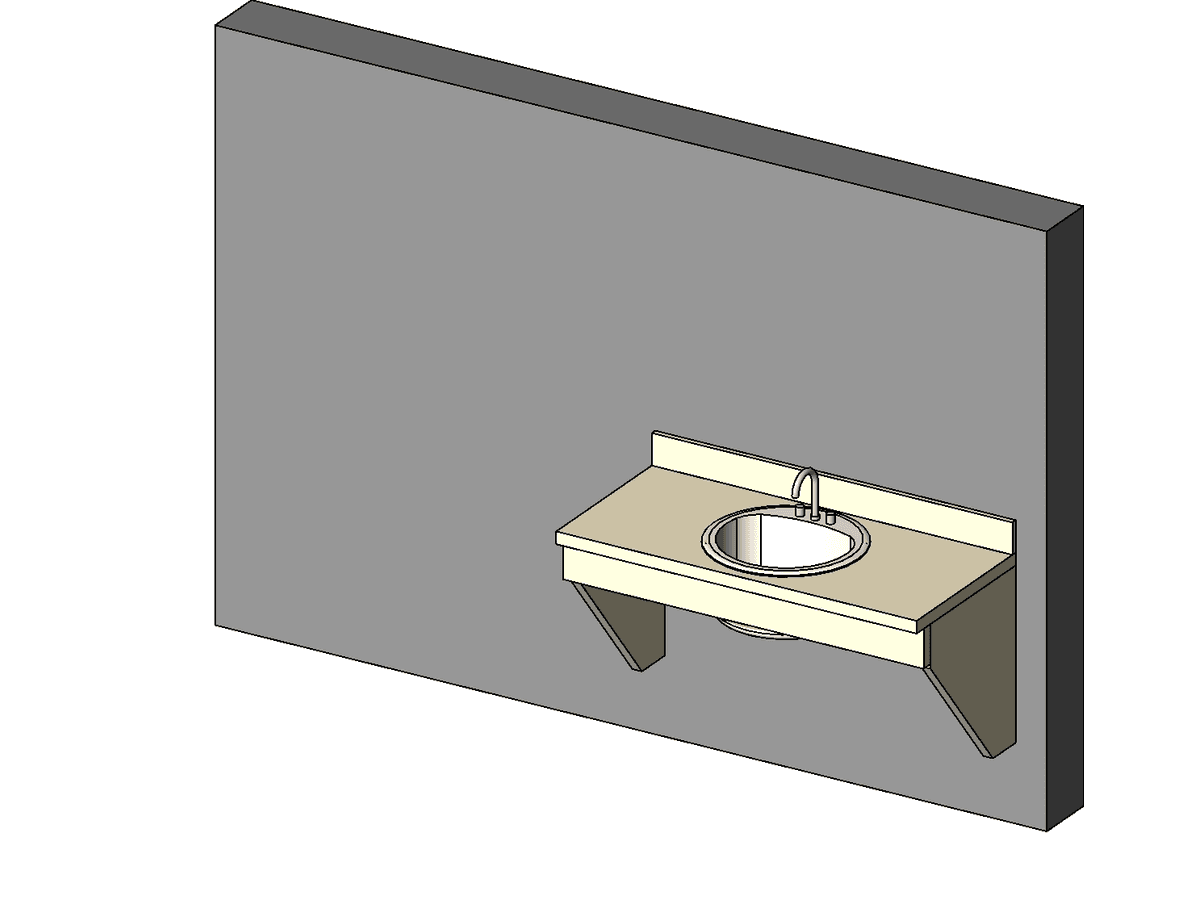 111counter Top W Sinks — Basin Revit Family