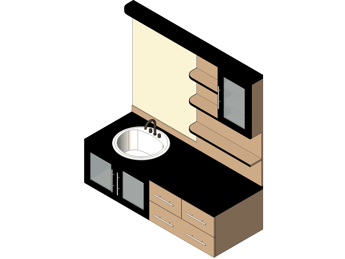 Bathroom Vanity Parametric — Basin Revit Family