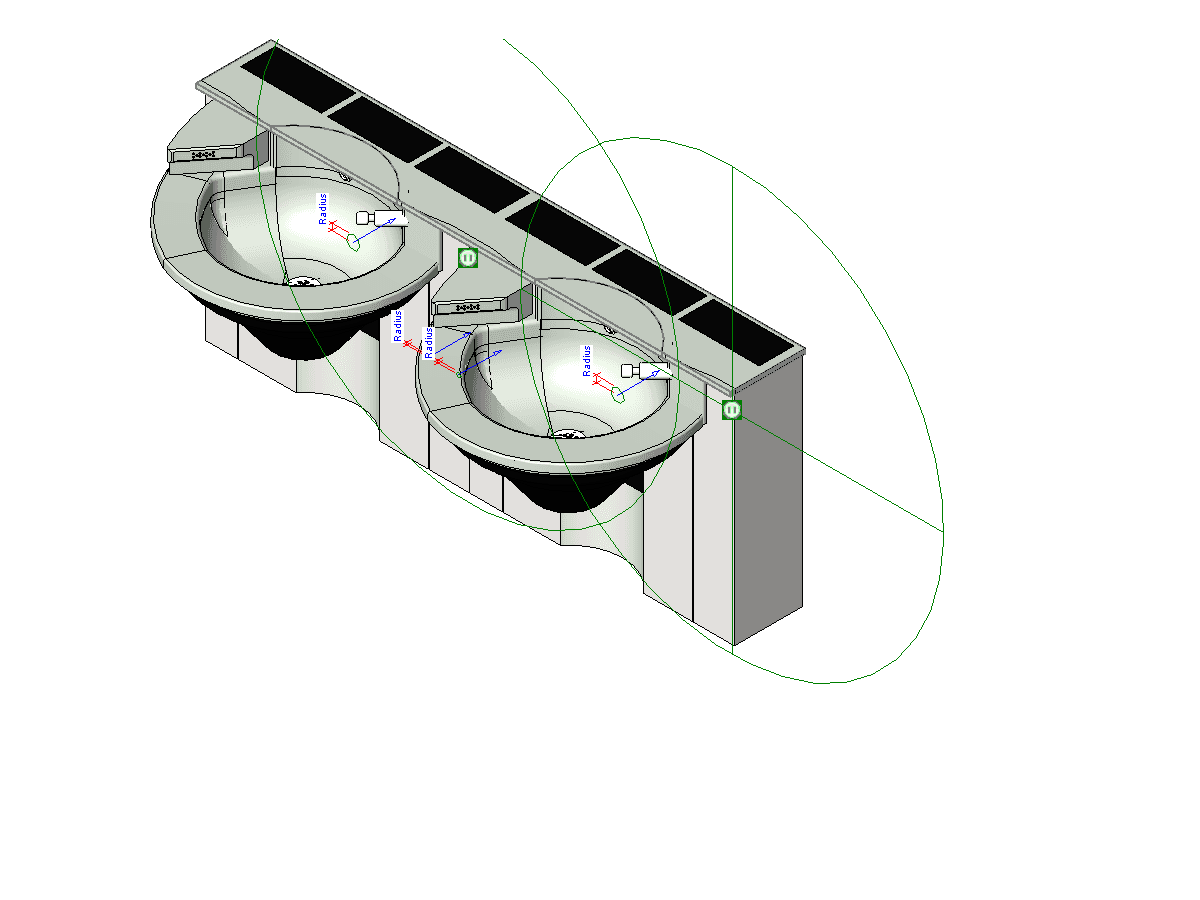 Bradley Corporation Sink Model 353618 — Basin Revit Family