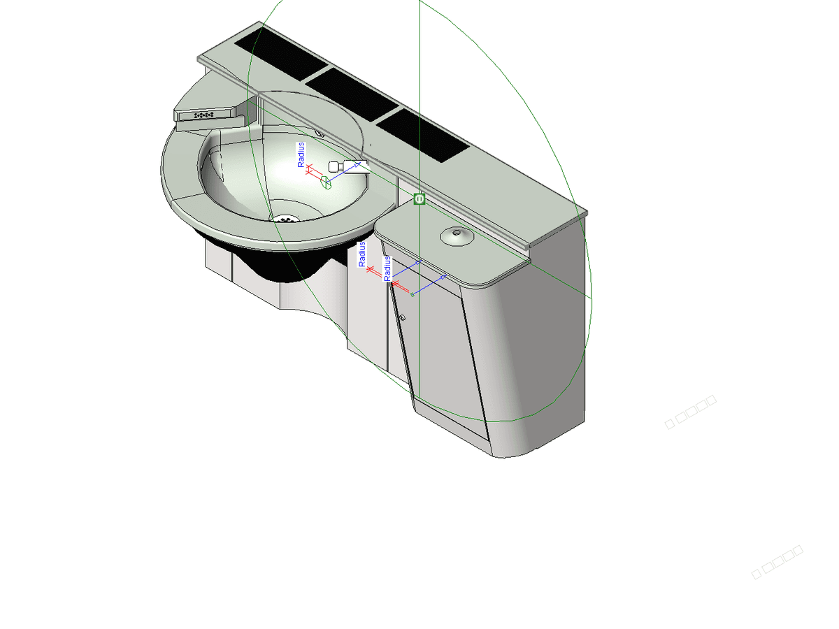 Bradley Corporation Sink Model 353632 — Basin Revit Family