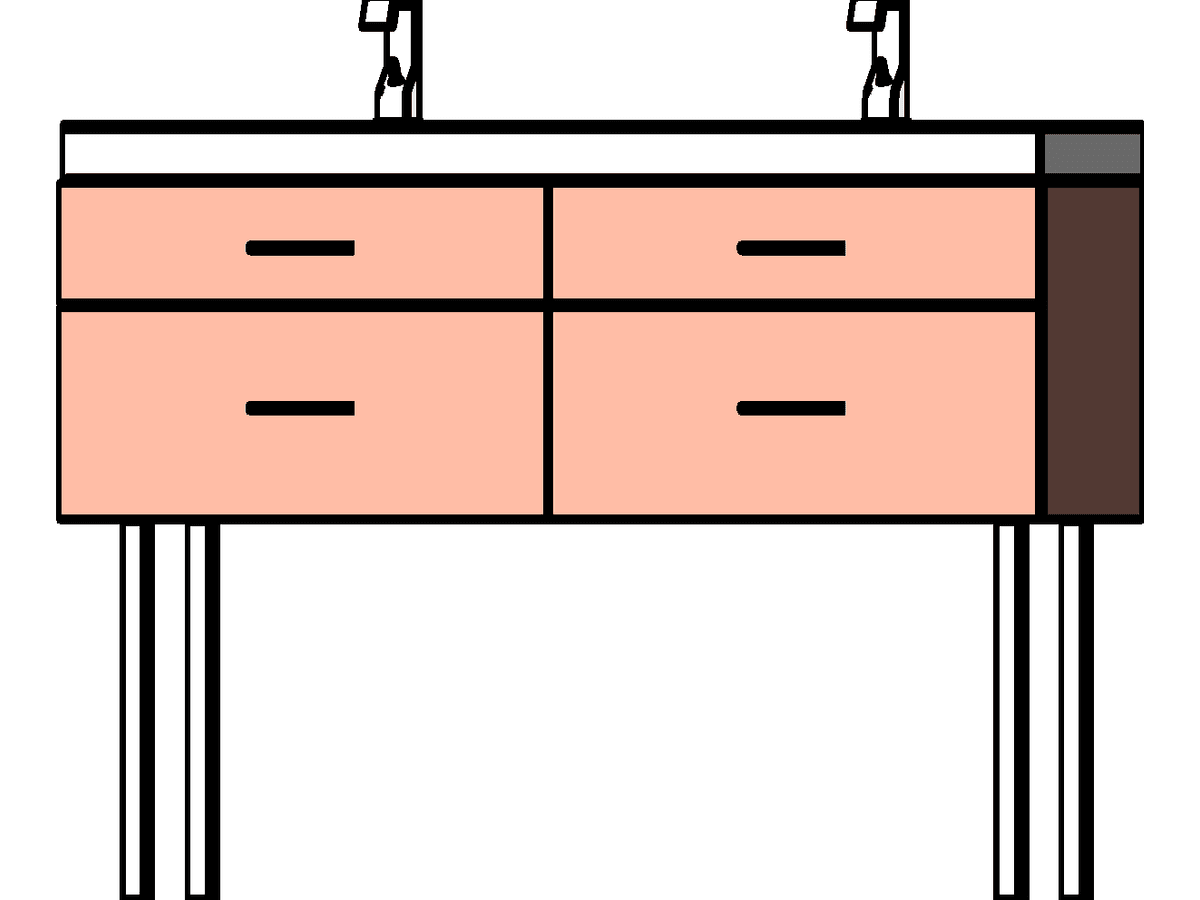 Delpha Basin And Cabinet Inspirations P120 — Basin Revit Family