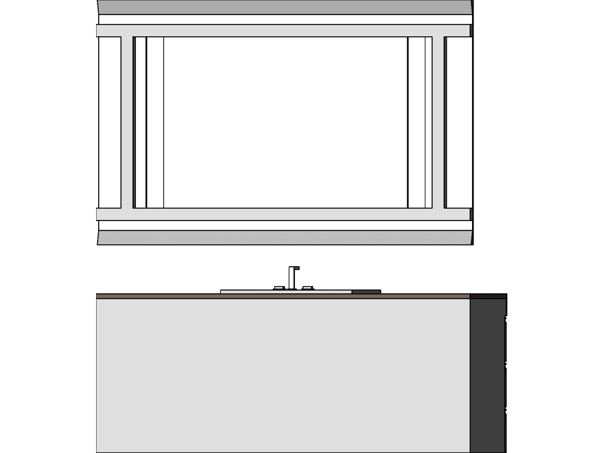 Sink Mirror 1 — Basin Revit Family